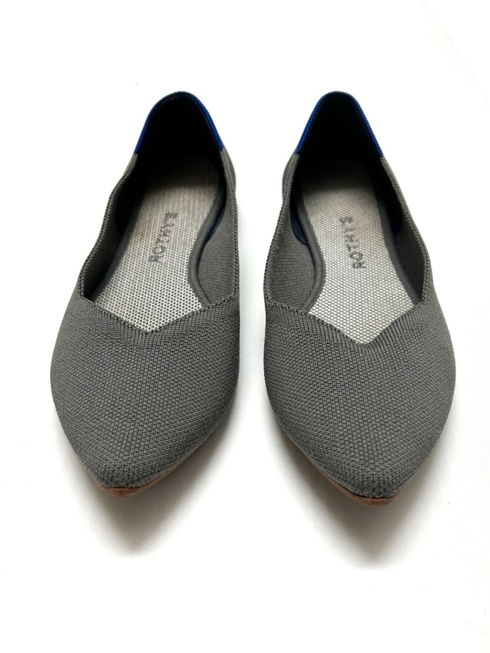 Rothy’s The Point pointed toe flats dark gray classic size 9 - Picture 2 of 7